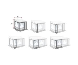 Pannelo frontale fiamma privacy room / caravanstore zip xl per verande per tendalini 125 cm