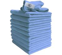 Panni in Microfibra Blu Per Pulizia - 10 Pezzi - 40x40cm | Panno Microfibra Assorbente Per Cucina E Casa | Panno Asciugatura Auto Professionale | Strofinacci Cucina Morbidi Multiuso