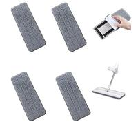 Panni Lavabili Per Mocio Ricambio, 4Pcs Ricambio Mocio Lavabile E Riutilizzabile, Microfibra Mop Sostituzione Pulizia Pad, Panno Di Ricambio Per Mocio, Per Casa, Ufficio, Legno Duro, Marmo, Piastrelle