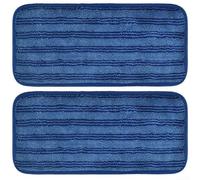 Panni per mocio in microfibra a doppio tessuto, compatibili con spazzatrici, efficaci contro sporco e capelli (blu)