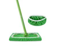 Panni per mop, Panno in microfibra riutilizzabile compatibile con spazzatrice, panno for spazzare a secco, for lavare a umido for la pulizia dei pavimenti(Green Coral Velvet,45.3cm)