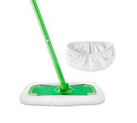 Panni per mop, Panno in microfibra riutilizzabile compatibile con spazzatrice, panno for spazzare a secco, for lavare a umido for la pulizia dei pavimenti(White Microfiber,45.3cm)