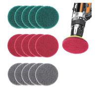 Panni Per Pulizia Industriale 6 pezzi di spugna abrasiva rotonda da 5 pollici, grana 240-1500, panno industriale resistente for lucidatura, molatura Scotch Brite(240)