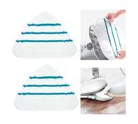 Panni per scopa a vapore ricambi scopa a vapore 2 pezzi Universale in microfibra triangolare lavabile pulizia compatibile Pad Cover ricambio per pulitore a Vapore con Triangolo (Bianco)