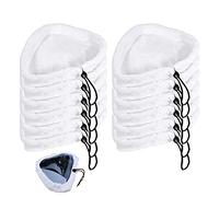 Panni per Scopa Vapore,RoadLoo 12 Pezzi Steam Mop Pad in Microfibra Scopa a Vapore Triangolare Pulizia Pad Cover Lavabile Ricambi Universale Replacement Cloth Pad per pulitore Vapore Pulizia Linoleum