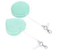 Panni Pulizia Lenti Occhiali e Schermi 2 Pezzi Pp Silicone Verdi | Forma Tonda e Cuore, Pendente Decorativo Portachiavi, Leggero e Delicato Sulle Superfici Colore Casuale