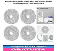 Panni Ricambio Mop Microfibra per Ecovacs Deebot Mini Lavabili Riutilizzabili 4