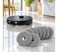Panni Riutilizzabili, per Roborock QR 598 Cura Pavimenti | Set da 10 panni lavabili con design riutilizzabile e buona capacità di assorbimento per la pulizia quotidiana