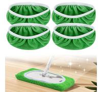 Panni Riutilizzabili per Swiffer Sweeper Mop, 25 * 11,5 CM Cuffietta Microfibra per Swiffer, 4 Pezzi Panni Cuscinetti per Mocio in Microfibra di Ricambio, per Tutti I Tipi Di Pavimento