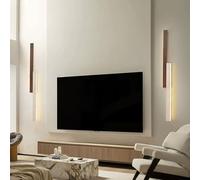 PANNN Applique Da Parete LED Interno Lampada Da Corridoio Illuminazione Da Parete Vintage Dimmerabile Con Telecomando Lampa Nordica Travertino Giallo Adatta Per Camere Da Letto Soggiorni Scala(90cm)