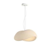 PANNN E27 Lampada A Sospensione Industriale Vintage Lampada A Sospensione Creativa Per Cucina A Isola Paralume Beige A Forma Di Nuvola Stile Wabi-sabi Adatta Per Camere Da Letto Soggiorni Cucine(B,60)