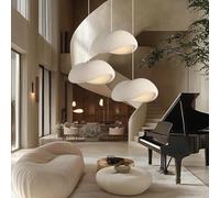 PANNN E27 Lampadario A Tre Luci Lampada A Sospensione Creativa Forma Di Nuvola Marrone Giapponese Cucina Isola Lampada Wabi-sabi Stile Per Sala Da Pranzo Cucina Ristorante Soggiorni Camere(A1)