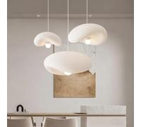 PANNN E27 Lampadario A Tre Luci Lampada A Sospensione Giapponese Wabi-Sabi Lampade Creativa A Forma Di Nuvola Lampada A Sospensione Moderna Bianca Per Sala Da Pranzo Cucina Soggiorni Camere(B1)