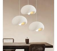 PANNN E27 Lampadario A Tre Luci Lampada A Sospensione Giapponese Wabi-Sabi Lampade Creativa A Forma Di Nuvola Lampada A Sospensione Moderna Bianca Per Sala Da Pranzo Cucina Soggiorni Camere(A1)