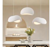 PANNN E27 Lampadario A Tre Luci Lampadario Creativa Wabi-Sabi Paralume In Stile Giapponese A Forma Di Nido D'uccello Lampadario Moderna Adatta Per Camera Da Letto Soggiorno Sala Da Pranzo(A2)