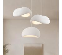 PANNN E27 Lampadario A Tre Luci Lampadario Creativa Wabi-Sabi Paralume In Stile Giapponese A Forma Di Nido D'uccello Lampadario Moderna Adatta Per Camera Da Letto Soggiorno Sala Da Pranzo(A1)