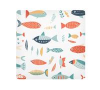 Panno adesivo per fotocamera a forma di pesce piccolo, quadrato, magico, autoadesivo, per obiettivo della fotocamera, antigraffio, protezione per obiettivo, borsa per il trucco, 35,1 x 35,1 cm,