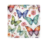 Panno adesivo per fotocamera con farfalle, quadrato magico panno autoadesivo per obiettivo fotocamera antigraffio protezione obiettivo borsa per il trucco 35,1 x 35,1 cm, Multicolore, 17.7x17.7in,