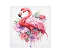 Panno adesivo per fotocamera con fenicottero rosa, quadrato magico panno autoadesivo per obiettivo fotocamera antigraffio protezione obiettivo borsa di panno per il trucco 35,1 x 35,1 cm, Multicolore,