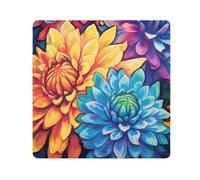 Panno adesivo per fotocamera con fiori colorati, quadrati, magici, autoadesivi, per obiettivo della fotocamera, protezione antigraffio per obiettivi, borsa per il trucco, 35,1 x 35,1 cm, Multicolore,