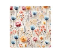 Panno adesivo per fotocamera con fiori di papavero colorati, quadrati, magici, autoadesivi, per obiettivo della fotocamera, protezione antigraffio per obiettivi, borsa per il trucco, 35,1 x 35,1 cm,