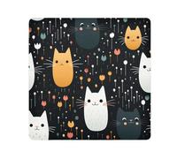 Panno adesivo per fotocamera con gatto dei cartoni animati, quadrati, magici, autoadesivi, per obiettivo della fotocamera, antigraffio, protezione per obiettivo, borsa per il trucco, 35,1 x 35,1 cm,