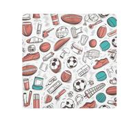 Panno adesivo per fotocamera con motivi di calcio, quadrati, magici, autoadesivi, per obiettivo della fotocamera, antigraffio, protezione per obiettivi, borsa per il trucco, 35,1 x 35,1 cm,