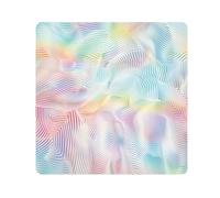 Panno adesivo per fotocamera con motivo a onde, quadrati, magici, autoadesivo, per obiettivo della fotocamera, antigraffio, protezione per obiettivo, borsa per il trucco, 35,1 x 35,1 cm, Multicolore,