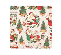 Panno adesivo per fotocamera con motivo Babbo Natale, quadrato magico panno autoadesivo per obiettivo fotocamera antigraffio protezione obiettivo borsa per il trucco 35,1 x 35,1 cm, Multicolore,