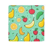 Panno adesivo per fotocamera con motivo frutti colorati, quadrati, magici, autoadesivi, per obiettivo della fotocamera, protezione antigraffio per obiettivi, borsa per il trucco, 35,1 x 35,1 cm,