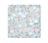 Panno adesivo per fotocamera con piccoli fiori, quadrati magici, panno autoadesivo per obiettivo della fotocamera, protezione antigraffio per obiettivi, borsa per il trucco, 35,1 x 35,1 cm,