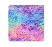 Panno adesivo per fotocamera con squame arcobaleno, quadrato magico panno autoadesivo per obiettivo fotocamera antigraffio protezione obiettivo borsa per il trucco 35,1 x 35,1 cm, Multicolore,