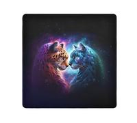 Panno adesivo per fotocamera, motivo coppia di ghepardi, panno autoadesivo per obiettivo, antigraffio, per proteggere l'obiettivo e il trucco, 35,1 x 35,1 cm, Multicolore, 13.8x13.8in, moderno