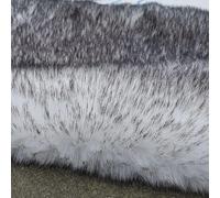 Panno di pelliccia di simulazione di pelliccia di visone di peluche artificiale a pelo lungo tinto in bianco e nero 155x20 cm adatto for colletto di cappotto, federa, giocattoli di peluche