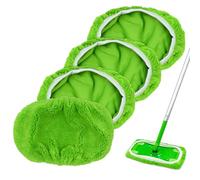 Panno di Ricambio in Microfibra Compatibile con Swiffer Sweeper, Mocio di Ricambio Riutilizzabile Tessuto Corallo per Uso Bagnato e Asciutto 4 pezzi