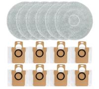 Panno di ricambio per mocio e sacchetto per la polvere accessori per JONR per P20 PRO Vacuum 6 panni mocio 8 sacchetti per la polvere progettati per un flusso d'aria costante e cattura della polvere
