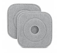 Panno di ricambio universale per mocio quadrato, 2 pezzi, in microfibra, 22 cm, grigio, testa quadrata di ricambio per pavimenti in piastrelle, legno, laminato, marmo, copertura di ricambio grigio