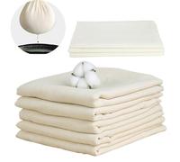 Panno filtrante 8 pezzi, panno per formaggi riutilizzabile,Garza Alimentare, Garza di Cotone Naturale per Alimenti, per formaggio, succo, burro, vino, ecc.