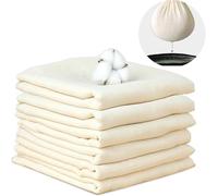 Panno filtrante, setaccio filtrante a rete da 6 pezzi 50x50 cm, 100% cotone, garza per la produzione di formaggio, burro chiarificato, gelatine, yogurt, tofu, cibi al vapore, filtrazione alimentare