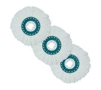 Panno for mocio rotante a mani libere con testina di ricambio in microfibra da 3 pezzi, compatibile con Leifheit,