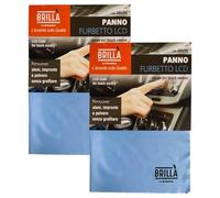 Panno Furbetto LCD, Ideale Per Pulire Tutti i Dispositivi Touch Screen e Schermi. Rimuove Aloni, Impronte e Polvere Senza Graffiare. Formato 30x30 Adatto Anche Per Schermi Più Grandi (2 Unità)