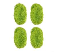 Panno in microfibra di ricambio per Swiffer per spazzatrice, lavabile e riutilizzabile, asciutto e bagnato, per tamponi per polvere, sporco e peli di animali domestici (4 pezzi, verde)