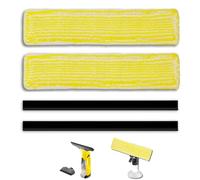 Panno in microfibra per detergente per vetri Kärcher WV, 2 pezzi di ricambio compatibile con Kärcher WV2 WV5 WV6 Plus Premium, per pulizia finestre