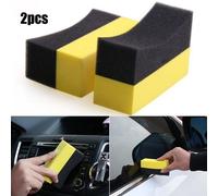 Panno Lavaggio Gomme Auto 2Pz Design A Forma Di U Per Una Facile Pulizia E Cera