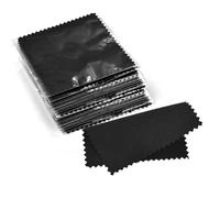 Panno Lucidatura Argento Panno for lucidare l'argento Salviette for la pulizia dei gioielli for dell'argento, dell'oro e del platino Mantieni l'anello della moneta pulito lucido 50 pezzi 8x8 cm(Black)