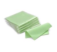 Panno Lucidatura Argento Panno for lucidare l'argento Salviette for la pulizia dei gioielli for dell'argento, dell'oro e del platino Mantieni l'anello della moneta pulito lucido 50 pezzi 8x8 cm(Green)
