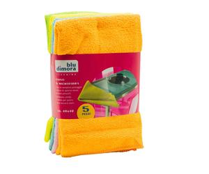 PANNO MAGICO IN MICROFIBRA 40X40 CONFEZIONE 5 PEZZI BLU DIMORA COD.PAN970