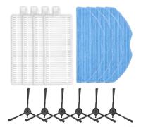Panno mocio e spazzola laterale Kit per Ezviz RE4 RE4 per robot aspirapolvere RE5 RE5 in microfibra di nylon Set di ricambio per la pulizia del pavimento della casa, 4 panni mocio 6 spazzole laterali