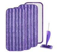 Panno Mocio Microfibra Compatibile con Swiffer Wet Jet,Panni Cuscinetti per Mocio Testine di Ricambio Ricarica Lavabili e Riutilizzabili per Tutti Tipi di Pavimento (Viola)