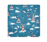 Panno multiuso autoadesivo con scena oceanica, 55,1 x 55,1 cm, panni magici autoadesivi per fotocamera, obiettivo, computer portatile